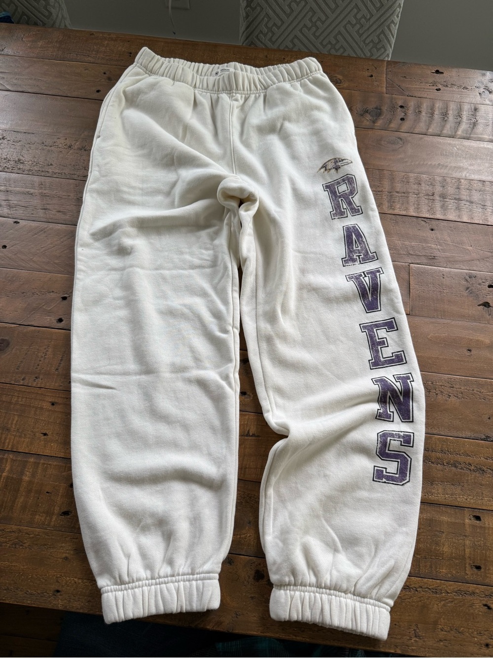 ‘47 brand White RAVENS Fleece Sweatpants